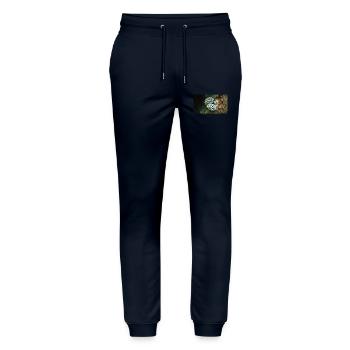 Slug - Stanley/Stella Mover Unisex Organic Jogging Trousers - navy - Front - Marisol (170cm) & Nik (191cm)