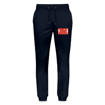 Bauchgefühl Wissen Sprüche - Stanley/Stella Unisex Bio Jogginghose Mover  - Navy - Vorne - Marisol (170cm) & Nik (191cm)