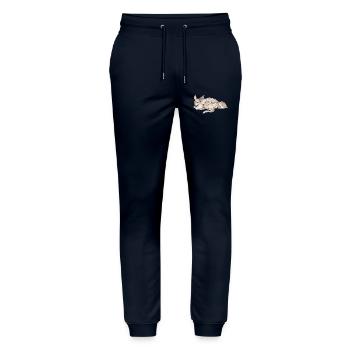 Chemise familiale douillette de cerf – Esthétique nature mignonne - Pantalon de jogging bio MOVER Stanley/Stella unisexe - marine - Devant - Marisol (170cm) & Nik (191cm)