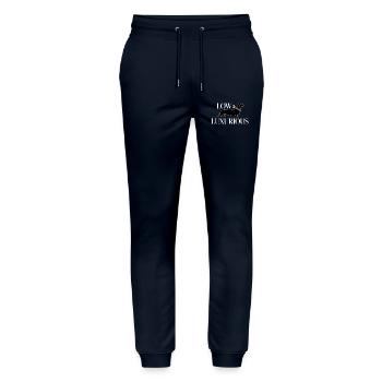 Design bas et luxueux teckel - Pantalon de jogging bio MOVER Stanley/Stella unisexe - marine - Devant - Marisol (170cm) & Nik (191cm)
