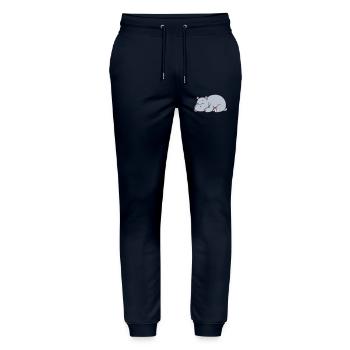 Sleeping Hippopotamus Tired Lazy Vector - Stanley/Stella Mover Unisex Organic Jogging Trousers - navy - Front - Marisol (170cm) & Nik (191cm)