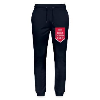 best cousin ever quote - Stanley/Stella Mover Unisex Organic Jogging Trousers - navy - Front - Marisol (170cm) & Nik (191cm)