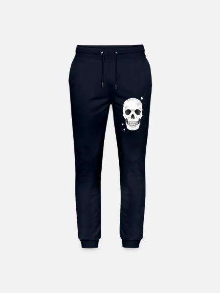 Skull - Stanley/Stella Mover Unisex Organic Jogging Trousers - navy