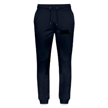 Motorhome silhouette – simple camping design - Stanley/Stella Mover Unisex Organic Jogging Trousers - navy - Front - Marisol (170cm) & Nik (191cm)