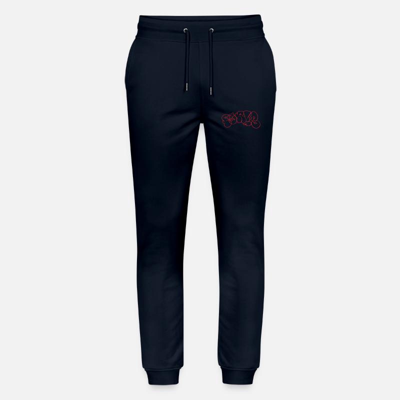 Roter Graffiti Bubble Paris Schriftzug - Stanley/Stella Unisex Bio Jogginghose Mover  - Navy