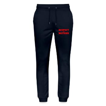 Respect Your Mother – Spruch - Stanley/Stella Unisex Bio Jogginghose Mover  - Navy - Vorne - Marisol (170cm) & Nik (191cm)