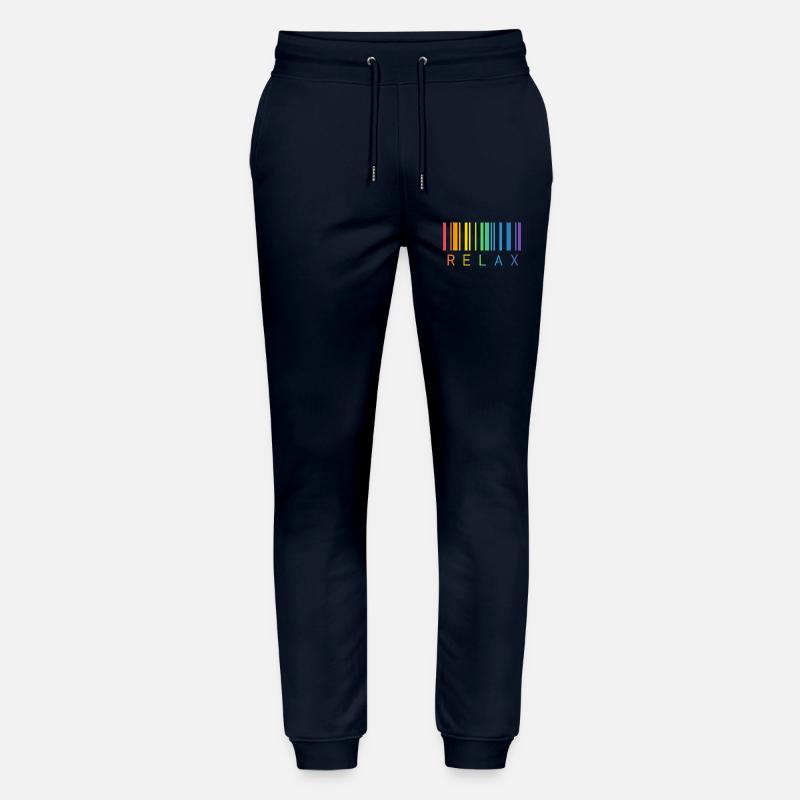 RELAX BARCODE STRICHCODE - Stanley/Stella Mover Unisex Organic Jogging Trousers - navy
