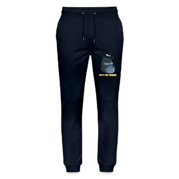 Halloween Gorilla 2 - Stanley/Stella Mover Unisex Organic Jogging Trousers - navy - Front - Marisol (170cm) & Nik (191cm)