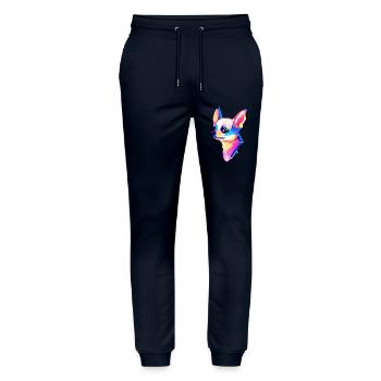 Chihuahua Dog Owner Dog Dog Owner - Pantalon de jogging bio MOVER Stanley/Stella unisexe - marine - Devant - Marisol (170cm) & Nik (191cm)
