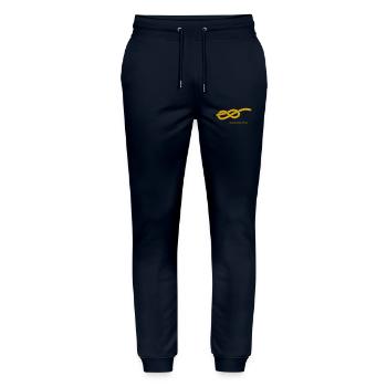 Eight Knots - Knot Ship Captain Sailing Anchor - Stanley/Stella Mover Unisex Organic Jogging Trousers - navy - Front - Marisol (170cm) & Nik (191cm)