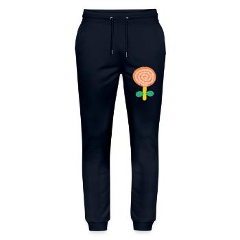 Kleine rote Blume - Stanley/Stella Unisex Bio Jogginghose Mover  - Navy - Vorne - Marisol (170cm) & Nik (191cm)