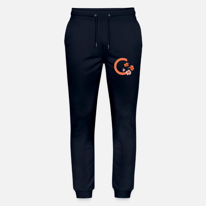 C mit Blumen - Stanley/Stella Unisex Bio Jogginghose Mover  - Navy