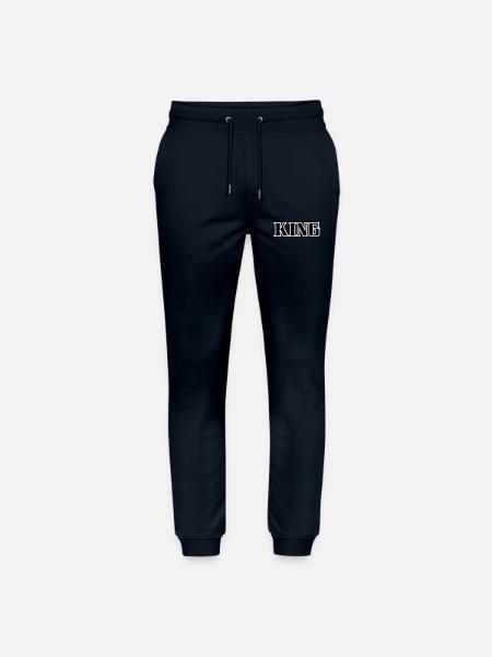 King Classic Text - Stanley/Stella Mover Unisex Organic Jogging Trousers - navy