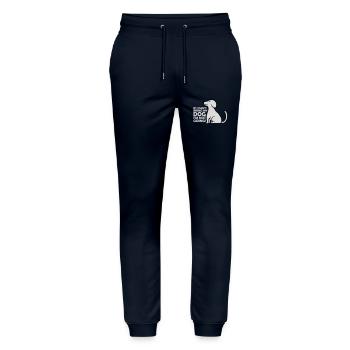 Citation Apportez mon chien - Pantalon de jogging bio MOVER Stanley/Stella unisexe - marine - Devant - Marisol (170cm) & Nik (191cm)