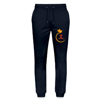Kirche Katholisch Bibel Glaube Jesus Gott Christen - Stanley/Stella Unisex Bio Jogginghose Mover  - Navy - Vorne - Marisol (170cm) & Nik (191cm)