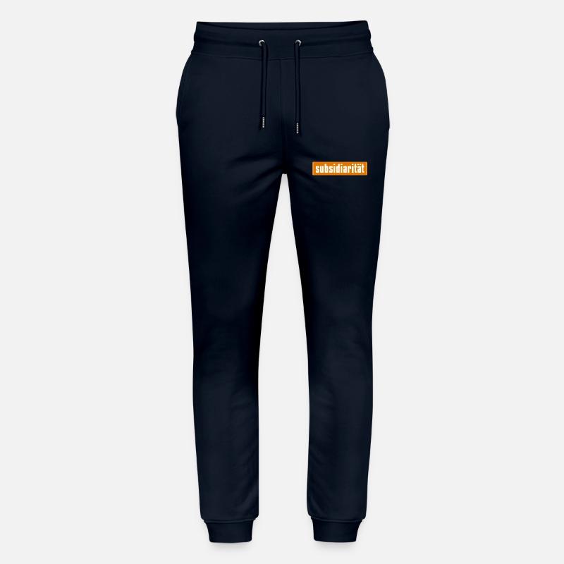 Subsidarity Schriftzug auf Background - Stanley/Stella Unisex Bio Jogginghose Mover  - Navy