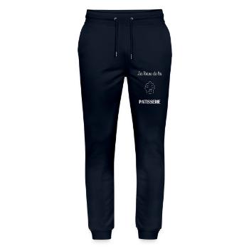 GOURMANDE. PATISSERIE. HUMOUR. CUPCAKE. GATEAU - Pantalon de jogging bio MOVER Stanley/Stella unisexe - marine - Devant - Marisol (170cm) & Nik (191cm)