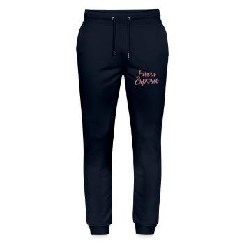 Futura Esposa Engagement Bridal Shower Wedding - Stanley/Stella Mover Unisex Organic Jogging Trousers - navy - Front - Marisol (170cm) & Nik (191cm)