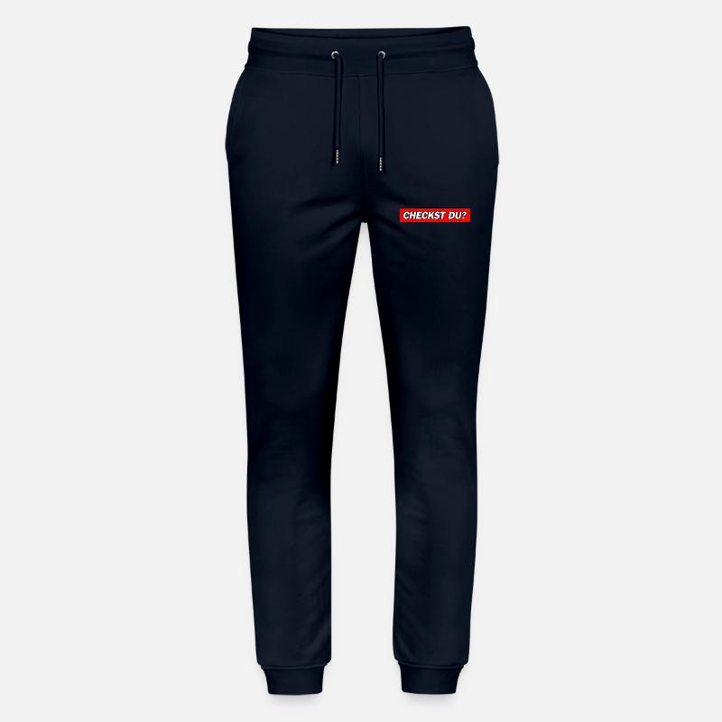 Checkst Du - Funny Memes - Stanley/Stella Unisex Bio Jogginghose Mover  - Navy
