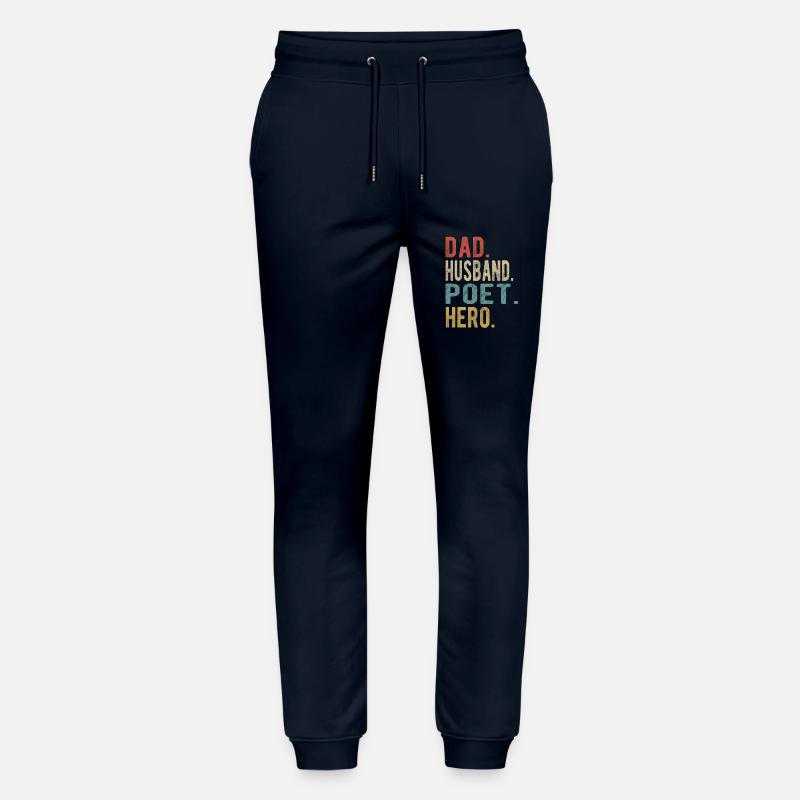Dichter Papa Ehemann Held - Stanley/Stella Unisex Bio Jogginghose Mover  - Navy