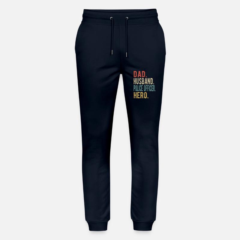 Polizist Papa Ehemann Held - Stanley/Stella Unisex Bio Jogginghose Mover  - Navy