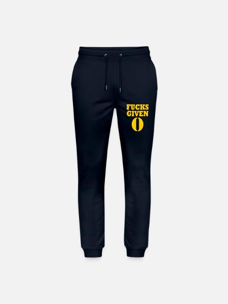 Zero fucks given - Stanley/Stella Mover Unisex Organic Jogging Trousers - navy