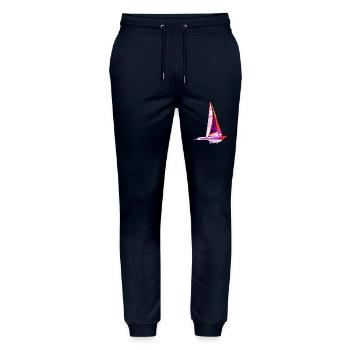 Windsurfing Kitesurfing Windsurfer Kitesurfer - Stanley/Stella Unisex Bio Jogginghose Mover  - Navy - Vorne - Marisol (170cm) & Nik (191cm)