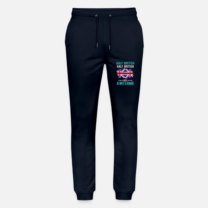 Half British Half British - Stanley/Stella Mover Unisex Organic Jogging Trousers - navy