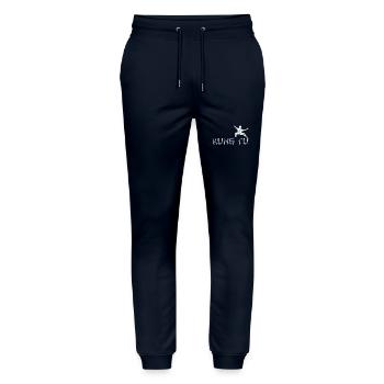 Kung Fu Kung Fu Gift Kungfu Fight - Stanley/Stella Mover Unisex Organic Jogging Trousers - navy - Front - Marisol (170cm) & Nik (191cm)