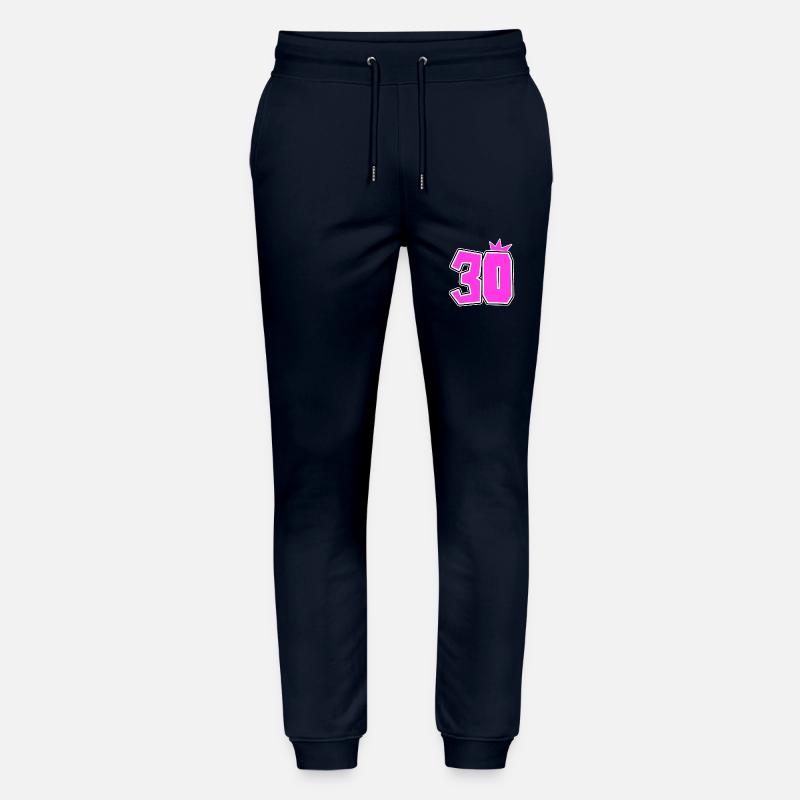 30 Couronne - 30 Anniversaire - Pantalon de jogging bio MOVER Stanley/Stella unisexe - marine