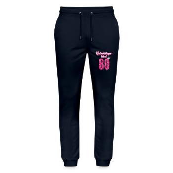 80. Geburtstag 80 Jahre 80er Geburtstagskind - Stanley/Stella Unisex Bio Jogginghose Mover  - Navy - Vorne - Marisol (170cm) & Nik (191cm)