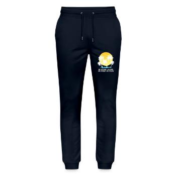 Palmen Sommer Sonnenuntergang Meer Lieblingsfarben - Stanley/Stella Unisex Bio Jogginghose Mover  - Navy - Vorne - Marisol (170cm) & Nik (191cm)