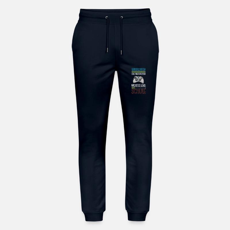 Einschulung Level Schule Schulanfang Geschenk - Stanley/Stella Unisex Bio Jogginghose Mover  - Navy