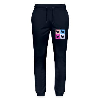Shih Tzu amoureux des chiens Retro vintage Idée cadeau - Pantalon de jogging bio MOVER Stanley/Stella unisexe - marine - Devant - Marisol (170cm) & Nik (191cm)