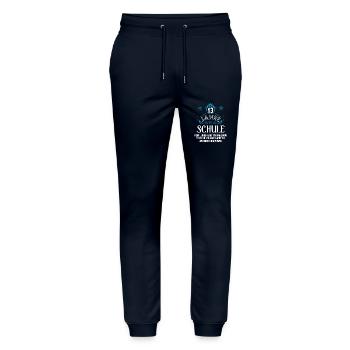 Abitur Gymnasium Damen und Herren Abi 2022 - Stanley/Stella Unisex Bio Jogginghose Mover  - Navy - Vorne - Marisol (170cm) & Nik (191cm)