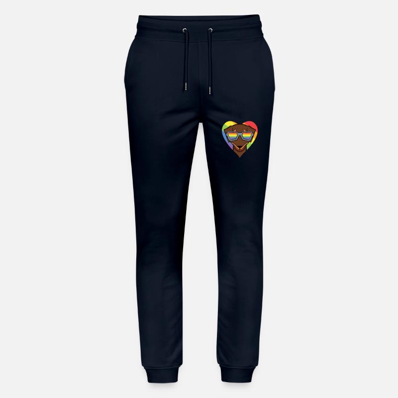 LGBT Hund Dackel Regenbogen - Stanley/Stella Unisex Bio Jogginghose Mover - Navy