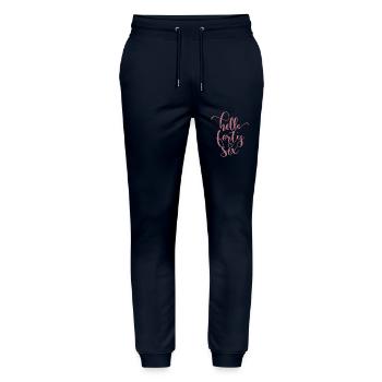 Hello Forty Six Cute 46 Years Old Birthday - Stanley/Stella Mover Unisex Organic Jogging Trousers - navy - Front - Marisol (170cm) & Nik (191cm)