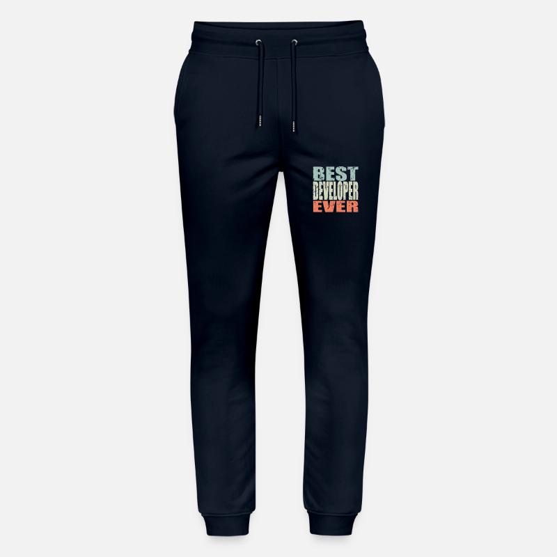 Best Developer ever Developer Gift - Stanley/Stella Mover Unisex Organic Jogging Trousers - navy
