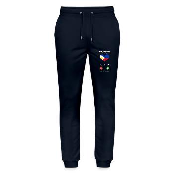 Les Philippines appellent Philippines Heart Souvenir - Pantalon de jogging bio MOVER Stanley/Stella unisexe - marine - Devant - Marisol (170cm) & Nik (191cm)