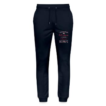 Cadeau belle maman je suis une maman bonus - Pantalon de jogging bio MOVER Stanley/Stella unisexe - marine - Devant - Marisol (170cm) & Nik (191cm)