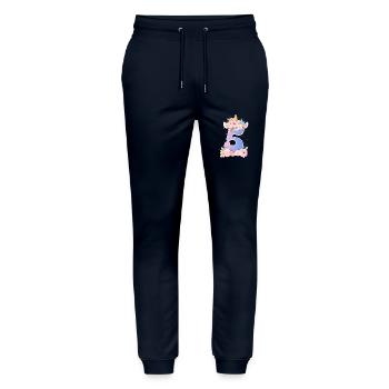 5 Einhorn Krone Niedlicher Blumenstrauß Zum 5. - Stanley/Stella Unisex Bio Jogginghose Mover  - Navy - Vorne - Marisol (170cm) & Nik (191cm)