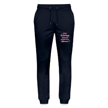 Meine Lieblingsmenschen nennen mich Mama Geschenke - Stanley/Stella Unisex Bio Jogginghose Mover  - Navy - Vorne - Marisol (170cm) & Nik (191cm)