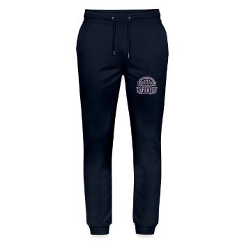 Natürlich führe ich Selbstgespräche - - Stanley/Stella Unisex Bio Jogginghose Mover  - Navy - Vorne - Marisol (170cm) & Nik (191cm)