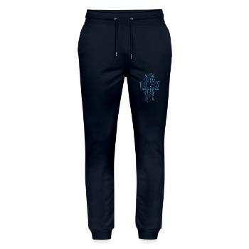 Birthday 1937 Gaming Limited Edition Gamer - Stanley/Stella Mover Unisex Organic Jogging Trousers - navy - Front - Marisol (170cm) & Nik (191cm)
