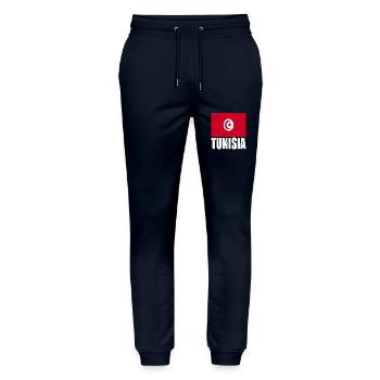 Drapeau de la Tunisie - Pantalon de jogging bio MOVER Stanley/Stella unisexe - marine - Devant - Marisol (170cm) & Nik (191cm)
