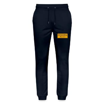 Schwarzenberg Erzgebirge Ortsschild - Stanley/Stella Unisex Bio Jogginghose Mover  - Navy - Vorne - Marisol (170cm) & Nik (191cm)