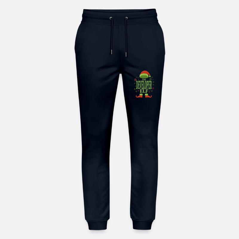 Software Developer Christmas Elf - Stanley/Stella Mover Unisex Organic Jogging Trousers - navy