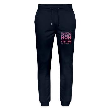 Therapy dog mom - Stanley/Stella Mover Unisex Organic Jogging Trousers - navy - Front - Marisol (170cm) & Nik (191cm)