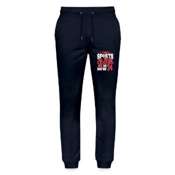 This sports legend is now 34, baseball game - Stanley/Stella Mover Unisex Organic Jogging Trousers - navy - Front - Marisol (170cm) & Nik (191cm)