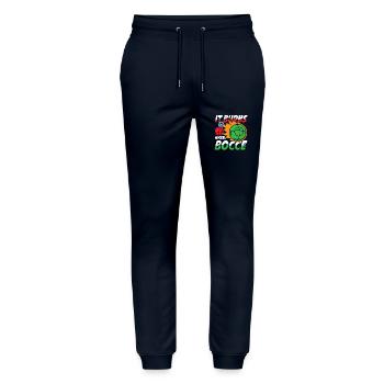 Petanque Petanque Boccia Bocce Boule für einen - Stanley/Stella Unisex Bio Jogginghose Mover  - Navy - Vorne - Marisol (170cm) & Nik (191cm)